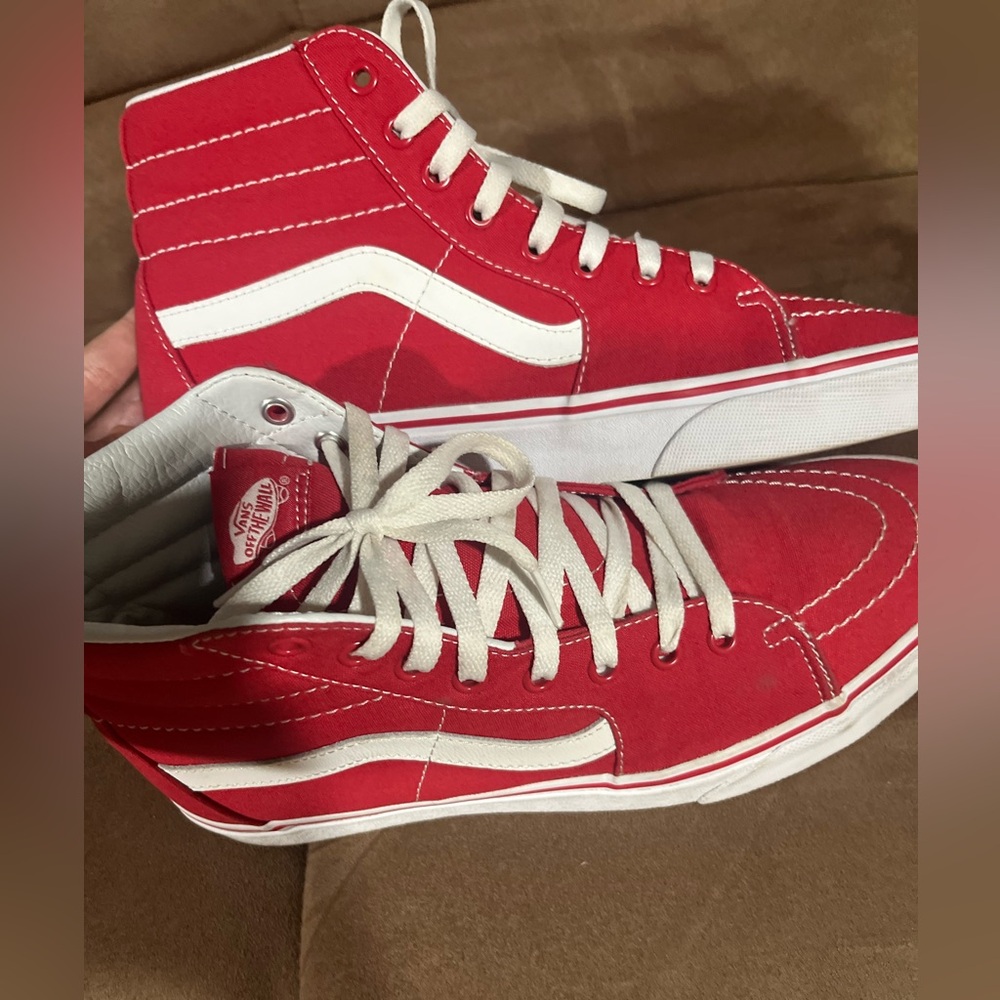 Vans red shoes